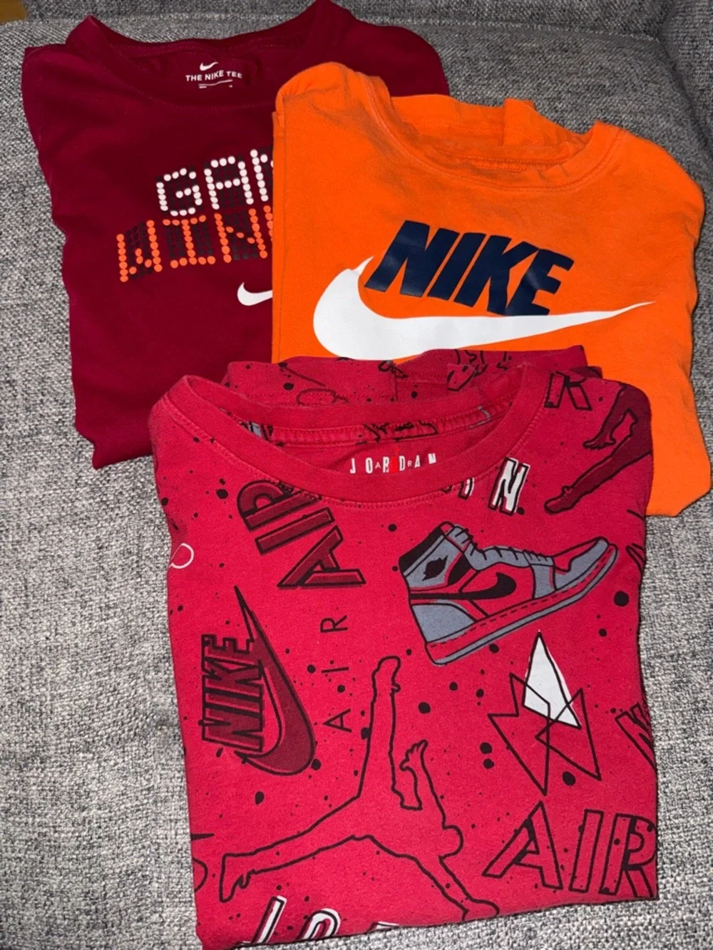 Nike and Jordan t shirt and shorts bundle boys size medium 8-10